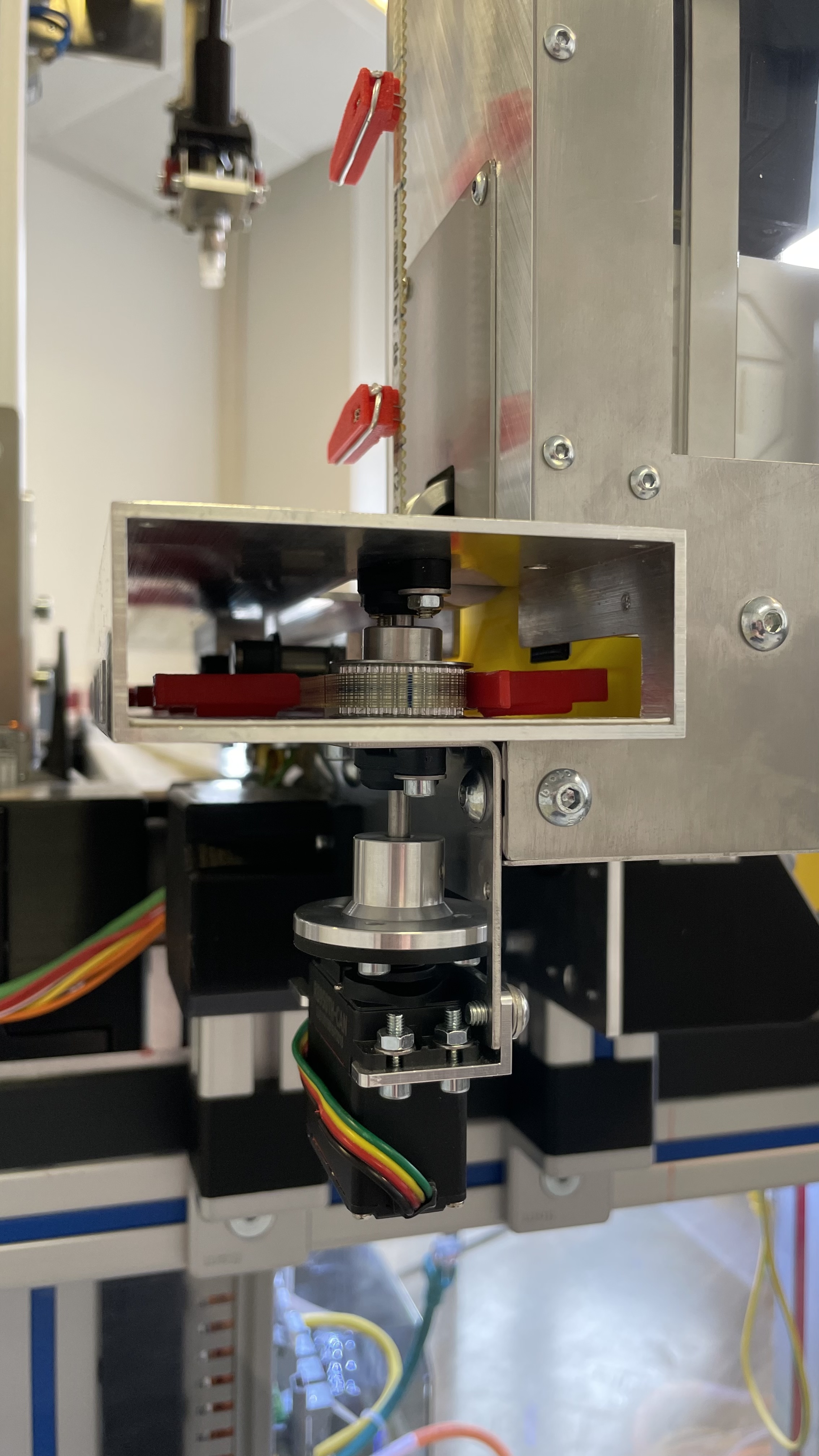 Detailaufnahme Motor und Kupplung.